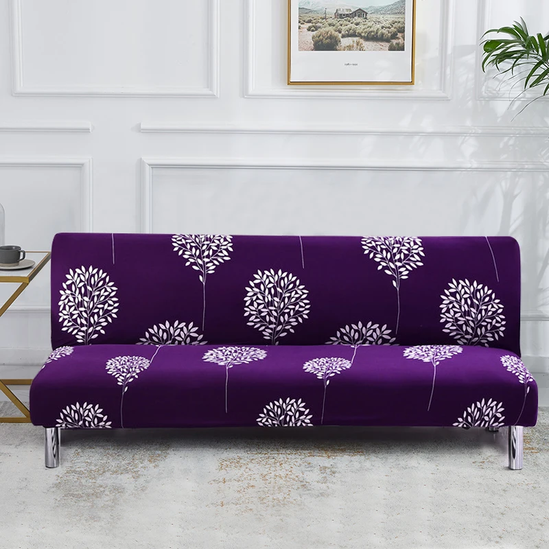 Чехол для дивана с цветочным принтом без подлокотника складной чехол