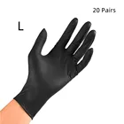 Для выведения токсинов, 40 шт тату-перчатки черный латекс одноразовый Водонепроницаемый удобные резиновые одноразовые механик нитриловые перчатки для татуировки