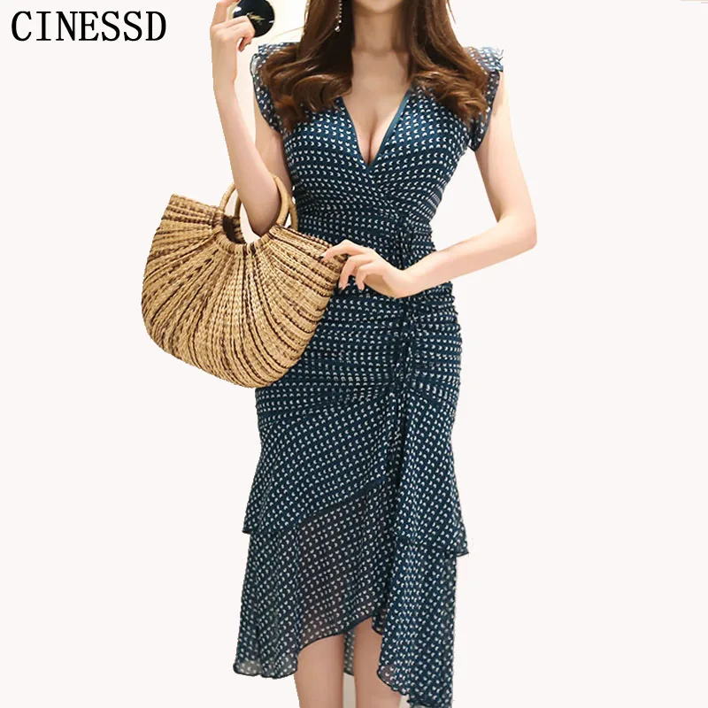 Женский Шифоновый Сарафан без рукавов длинный пикантный Цельный с оборками и