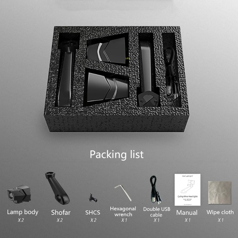 

Bicycle Electric Car LED Turn Lights Side Mirror Turn Signal Indicator Rearview Mirror H053