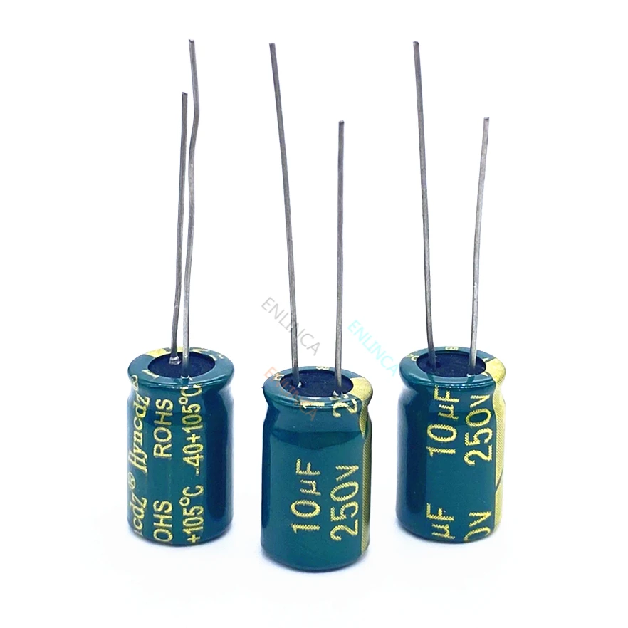 

110pcs/lot S74 250v 10UF aluminum electrolytic capacitor size 8*12 10UF 20%