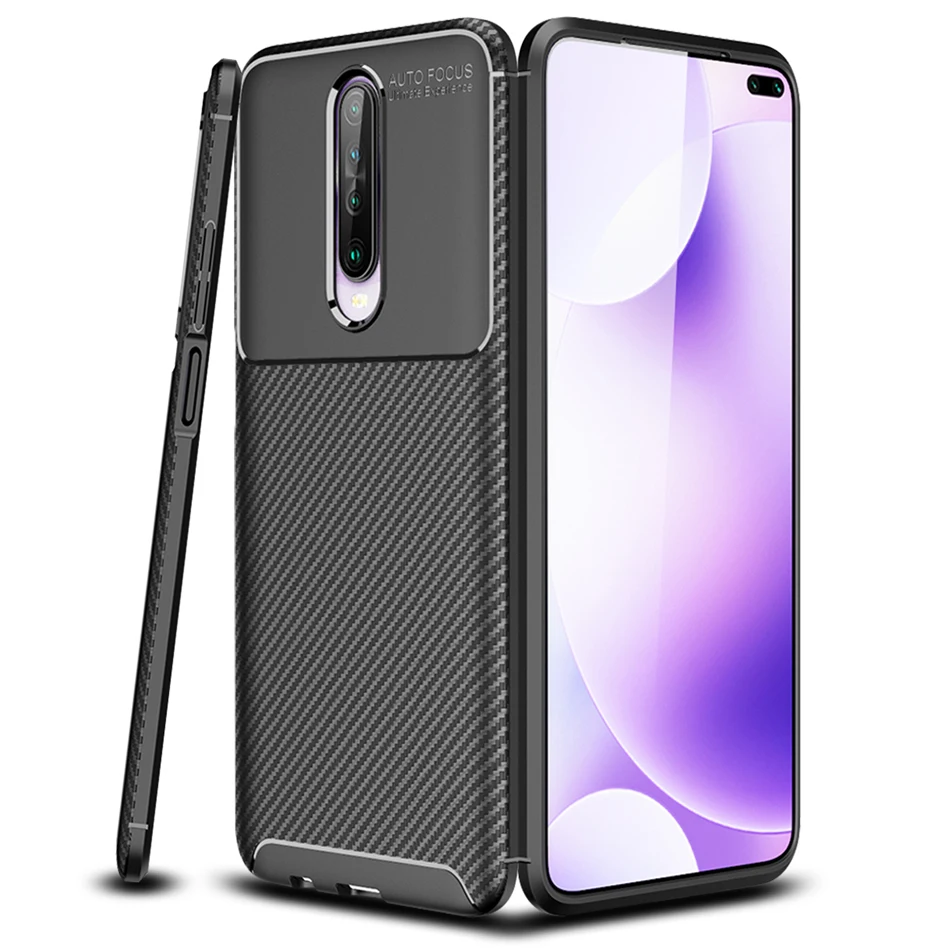 

Redmi k30 Shockproof Carbon Case for Xiaomi Redmi K30 5G Case Silicone TPU cover for Redmi K30 phone Case Soft Back Cover