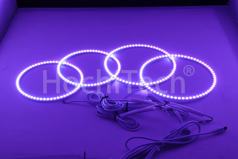 Ультра яркий 5050 SMD многоцветный RGB светодиодный набор ангельских глаз с пультом дистанционного управления для Chrysler 300C 2004 2005 2007 2008 2009 2010