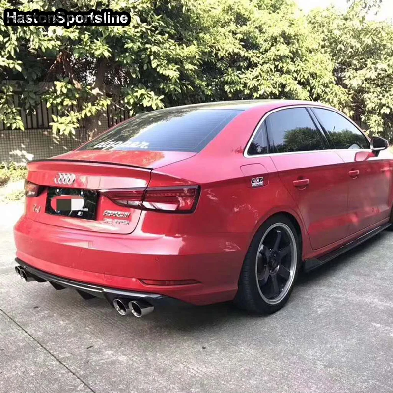 A3 седан отделение из углеродного волокна подходит для Audi Standard 2017 ~ 2020 задняя губа