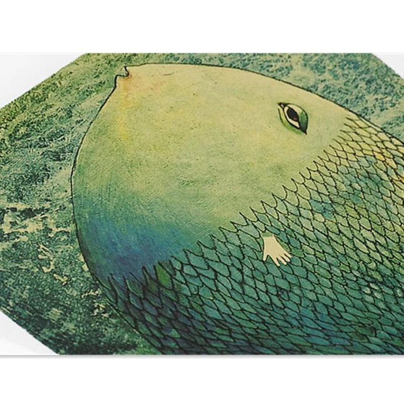 Винтажный постер для больших рыбок и маленьких домов декоративные наклейки