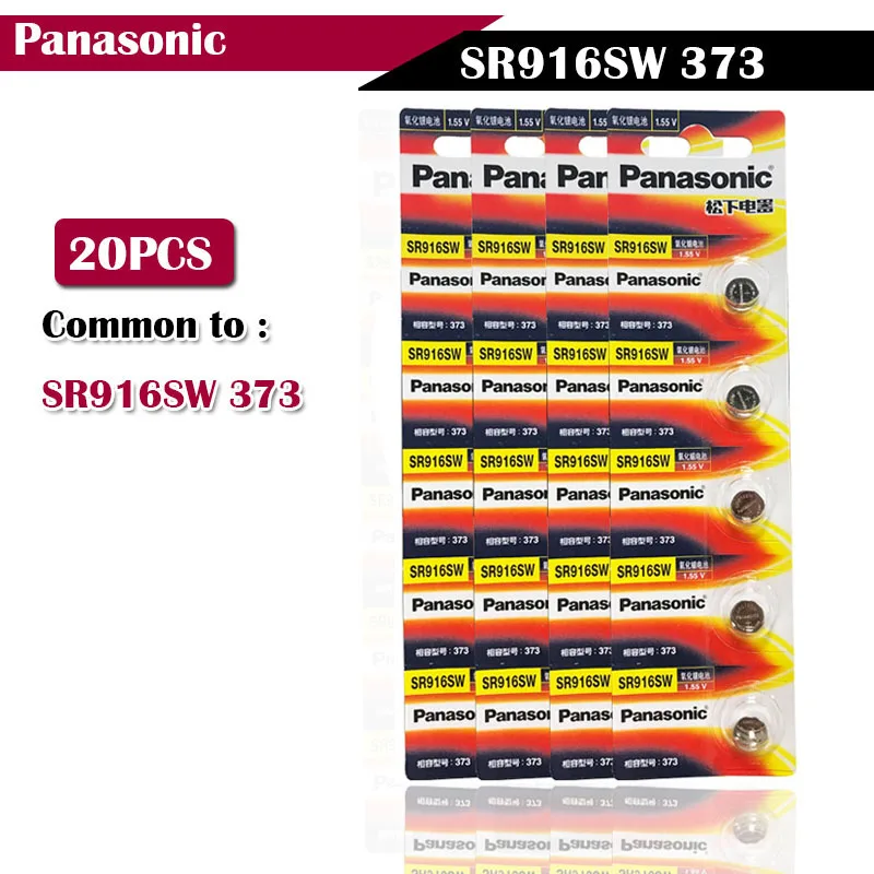 20 шт. Panasonic 100% оригинал 1 55 в SR916SW 373 кнопочный элемент часы батарея для часов