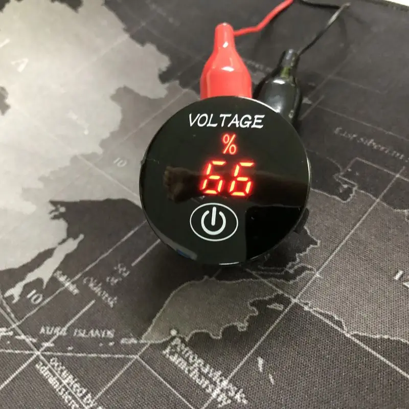 Car Motorcycle DC 5V-48V LED Panel Digital Voltage Meter Battery Capacity Display Voltmeter with Touch ON OFF Switch | Инструменты