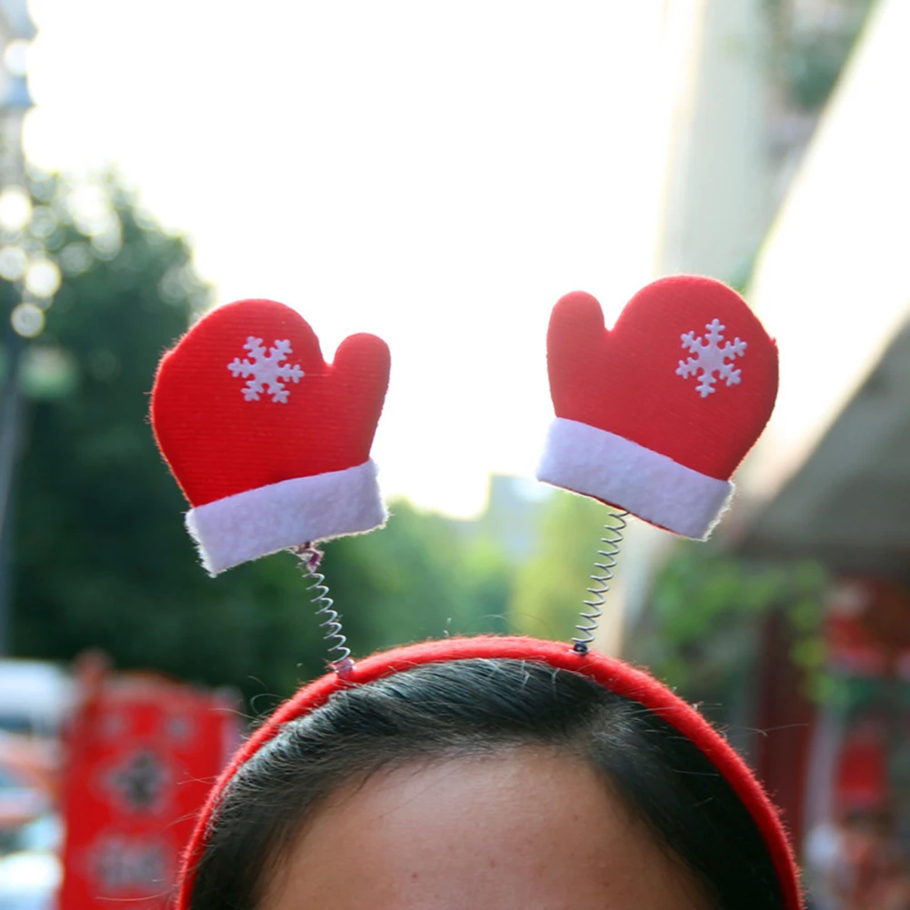 Милая Рождественская повязка на голову с оленьими ушами и Рогами Санта-Клауса