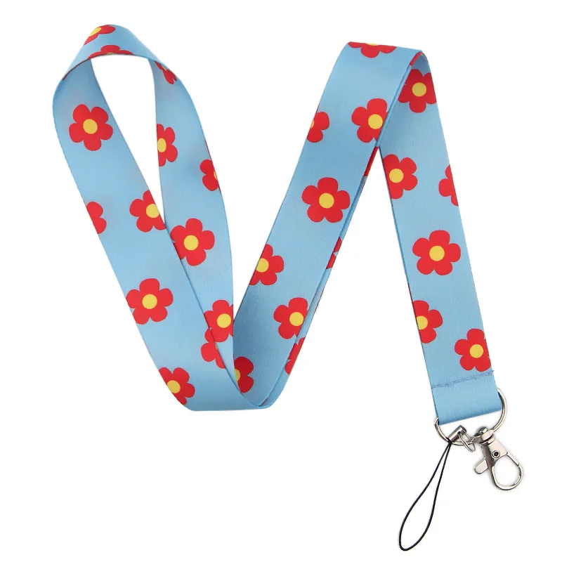 CA90 маленький красный цветок ремешки крутой шейный ремень мобильный телефон