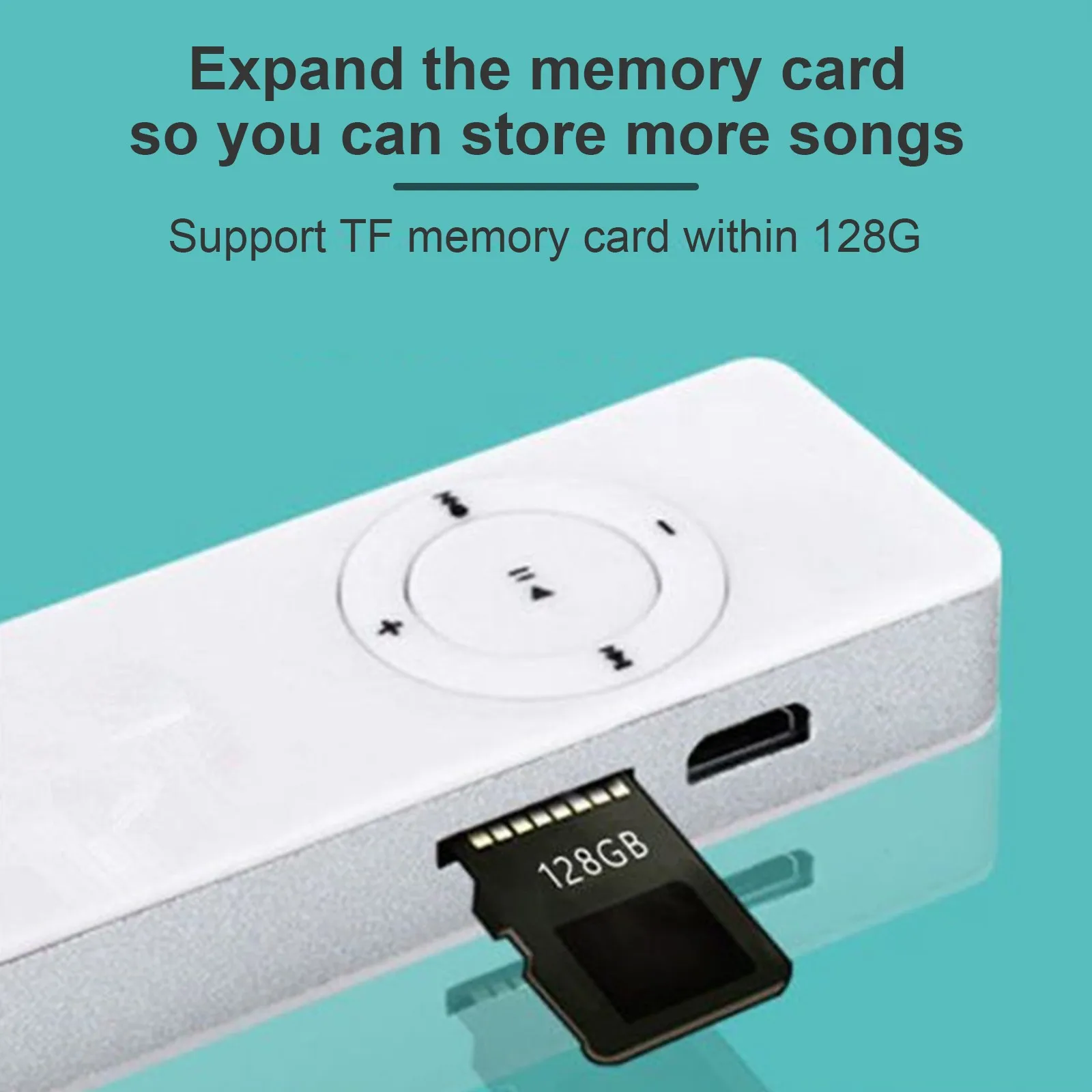 Портативный Usb мини MP3-плеер внешняя Музыка Поддержка 128 Гб Microsd Tf карта уличный