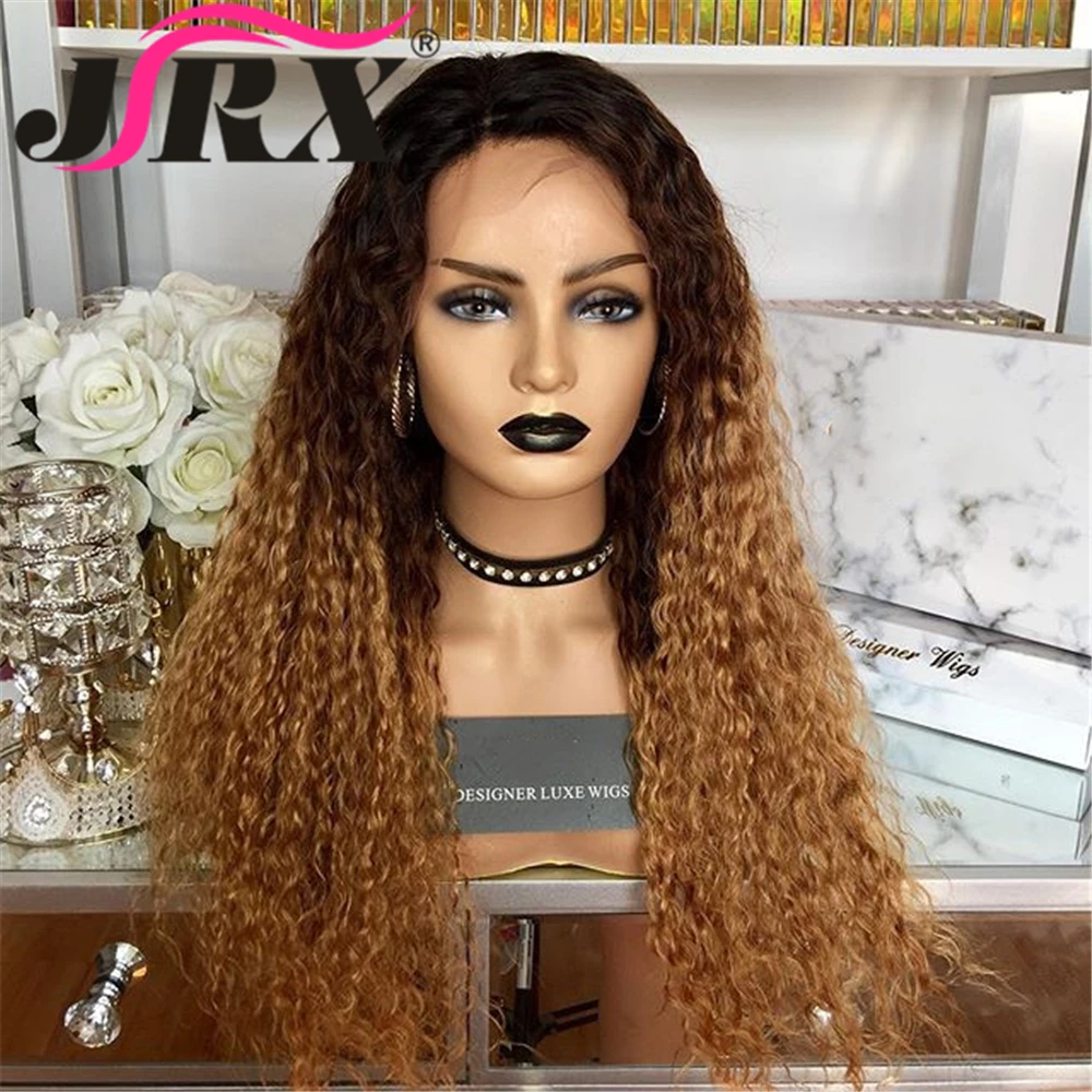 Светлые кудрявые волосы remy отбеленные узлы 150% плотность Омбре коричневые