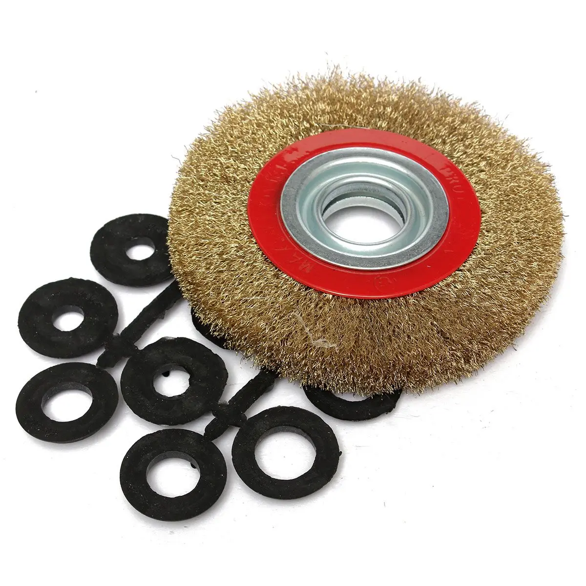 

6" Wire Brush 150mm Fine Wire Brush Wheel With 10pcs Adaptor Rings For Bench Grinder For Deburring Easy To Use Durable In Use