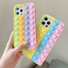 Силиконовый чехол для телефона iPhone 12Mini 12 11ProMax 7 8 Plus SE2 X XR XSMax, любящее сердце, снимающее стресс, игрушка-фиджет с пузырьками