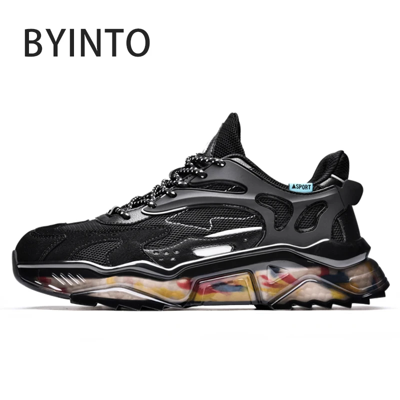 Кроссовки мужские на платформе эластичная массивная подошва Спортивная