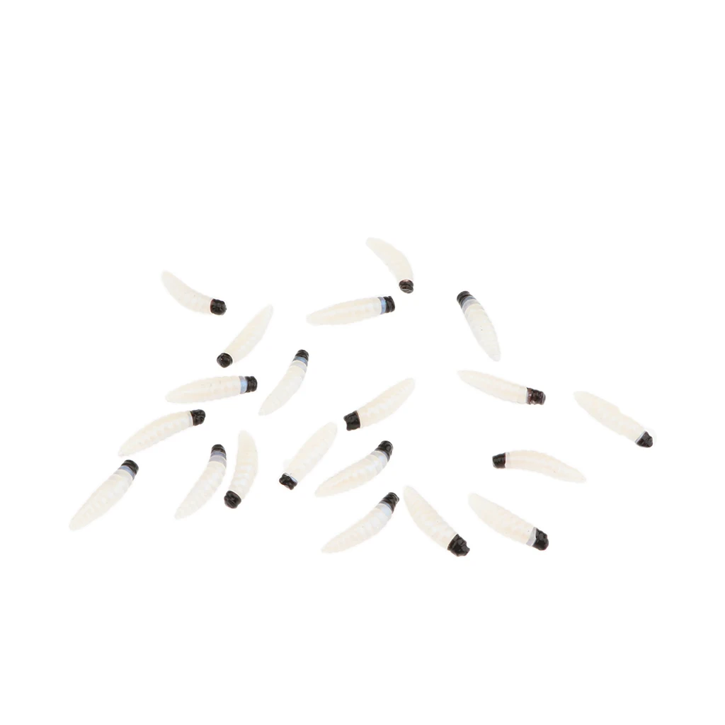 20 штук мягкие Пластик Рыбалка воск червей искусственный пчела моли силиконовый