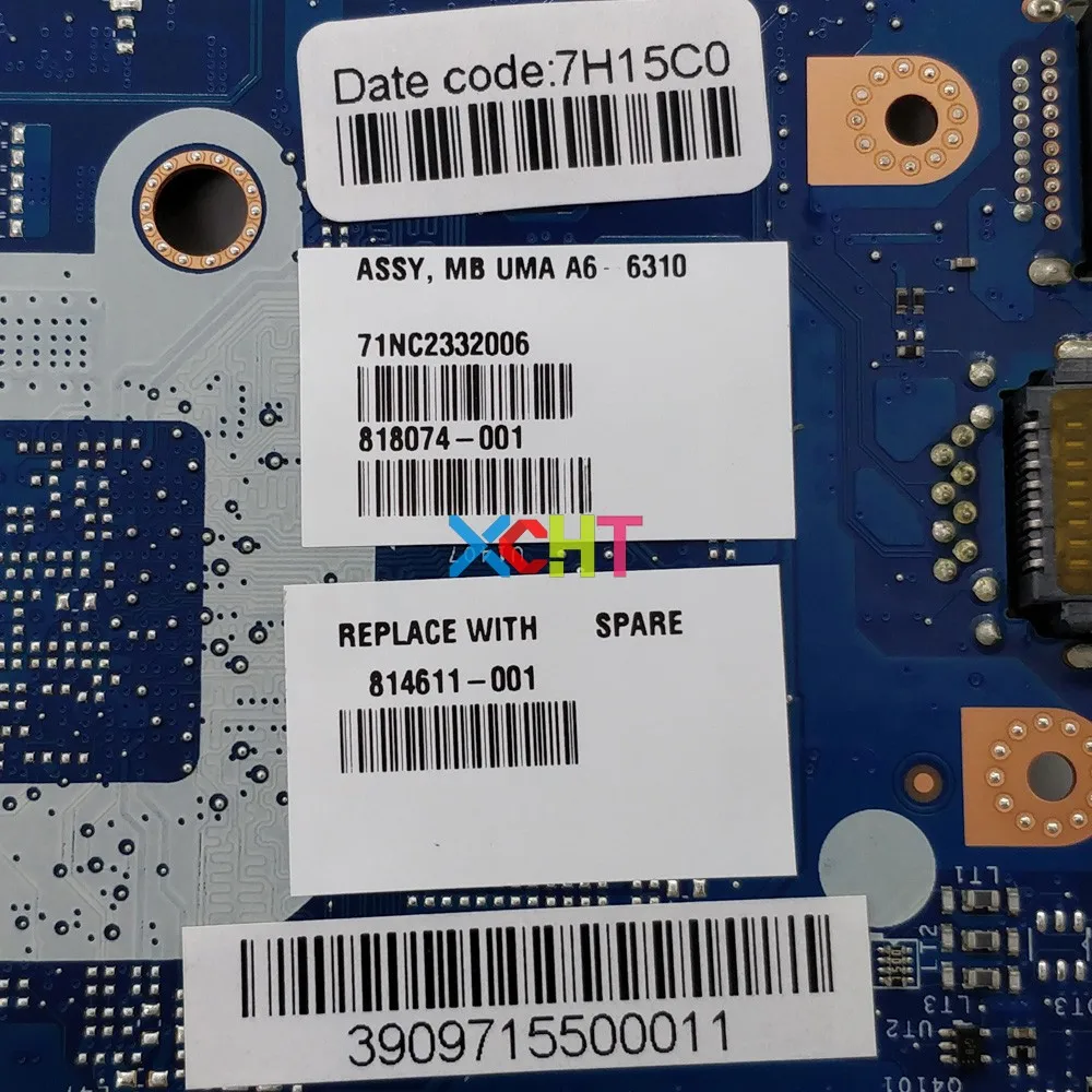 814611-001 814611-501 814611-601 ABL51 LA-C781P UMA w A6-6310 CPU для HP 255 G4 ноутбуков ПК материнских плат |