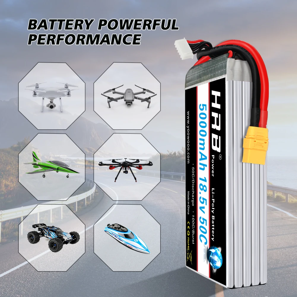 Аккумулятор HRB 5S Lipo 18 5 в 5000 мАч 50C с разъемом XT90 T для радиоуправляемого вертолета
