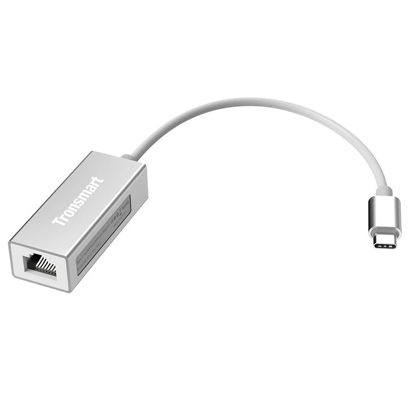 Tronsmart CTL01 Adapter USB3.0 Type-C Male to RJ45 Transverter For LAN Windows Mac Google Chrome OS White Portable Device |