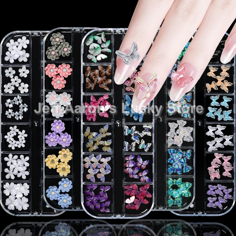 Декоративные наклейки для ногтей 3d в виде бабочки Набор наклеек дизайна