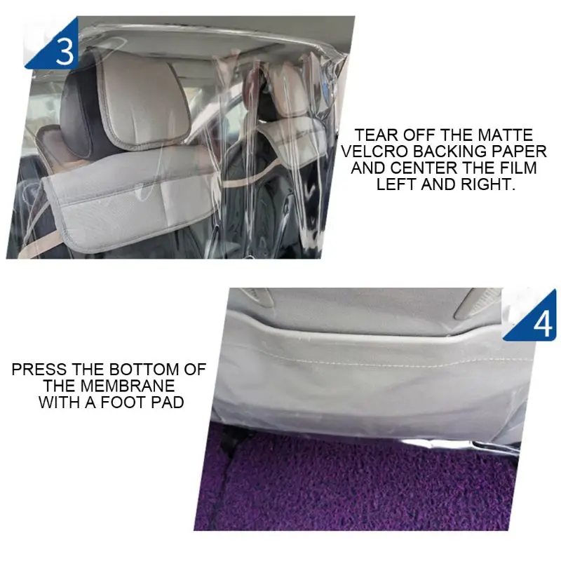 

Car Taxi Isolation FilmAnti-Fog Full Surround Protective Cover Net Cab Rear Row 28GC