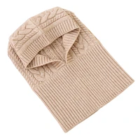 design solid winter knitted hood scarf women warm hijab bandanas female shawl wraps luxury thick neckerchief buff femme snood