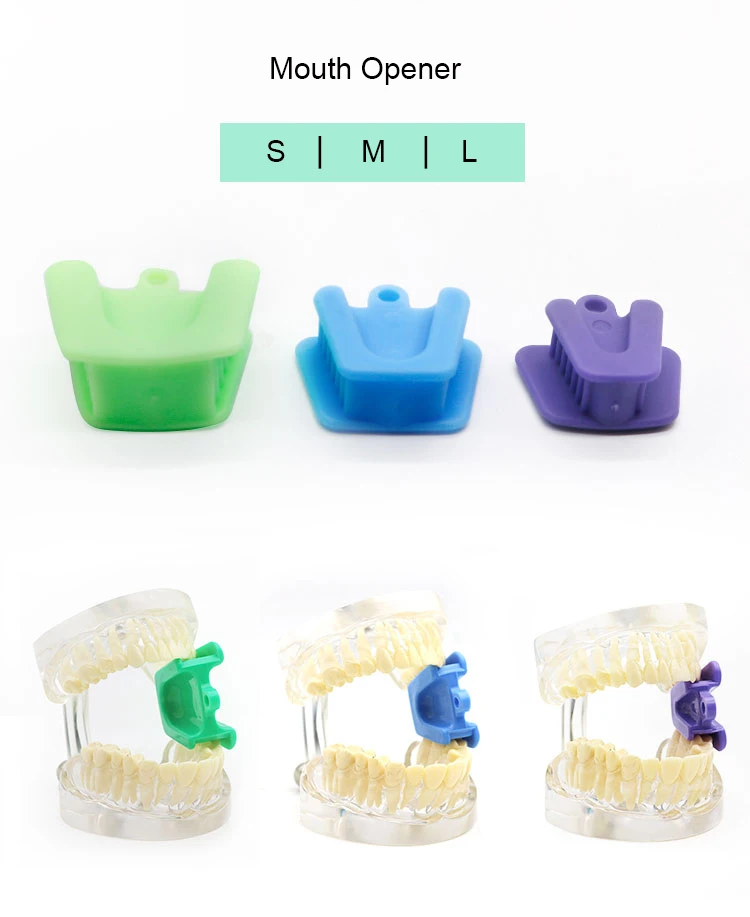 

40 Sets Dental Mouth Opener Dental Occlusal Pad Teeth Prop Bite Rubber Opener Retractor Latex