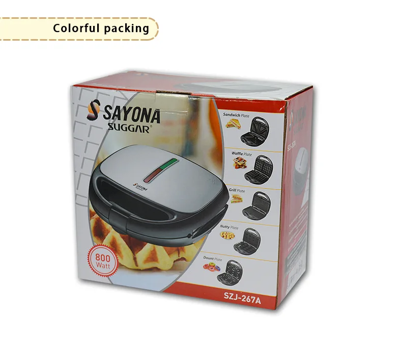 220V пять в одном бытовой сэндвич машина тостер Нержавеющая сталь мульти Функция