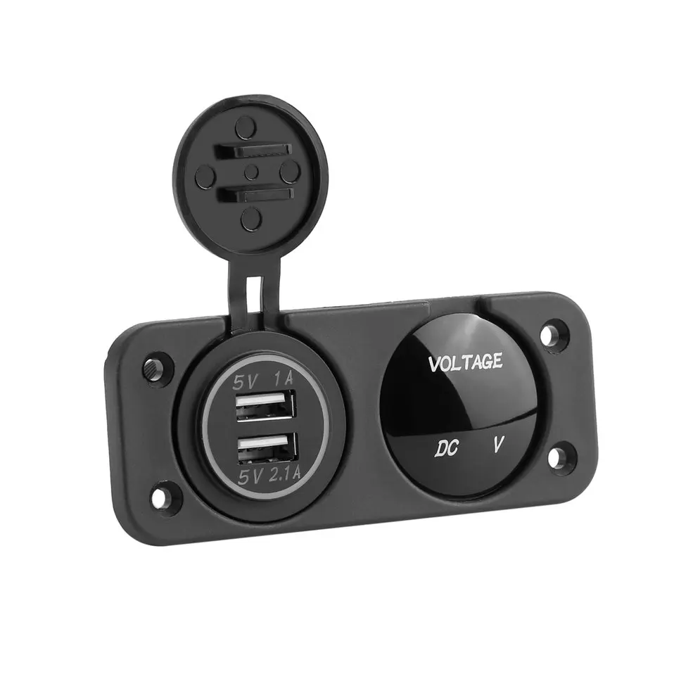 12 24V Dual USB Автомобильное зарядное устройство гнездо магнитный держатель с