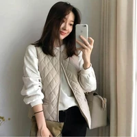 spring and autumn korean version of the new vest womens short padded jacket vest round neck vest loose vest coat women