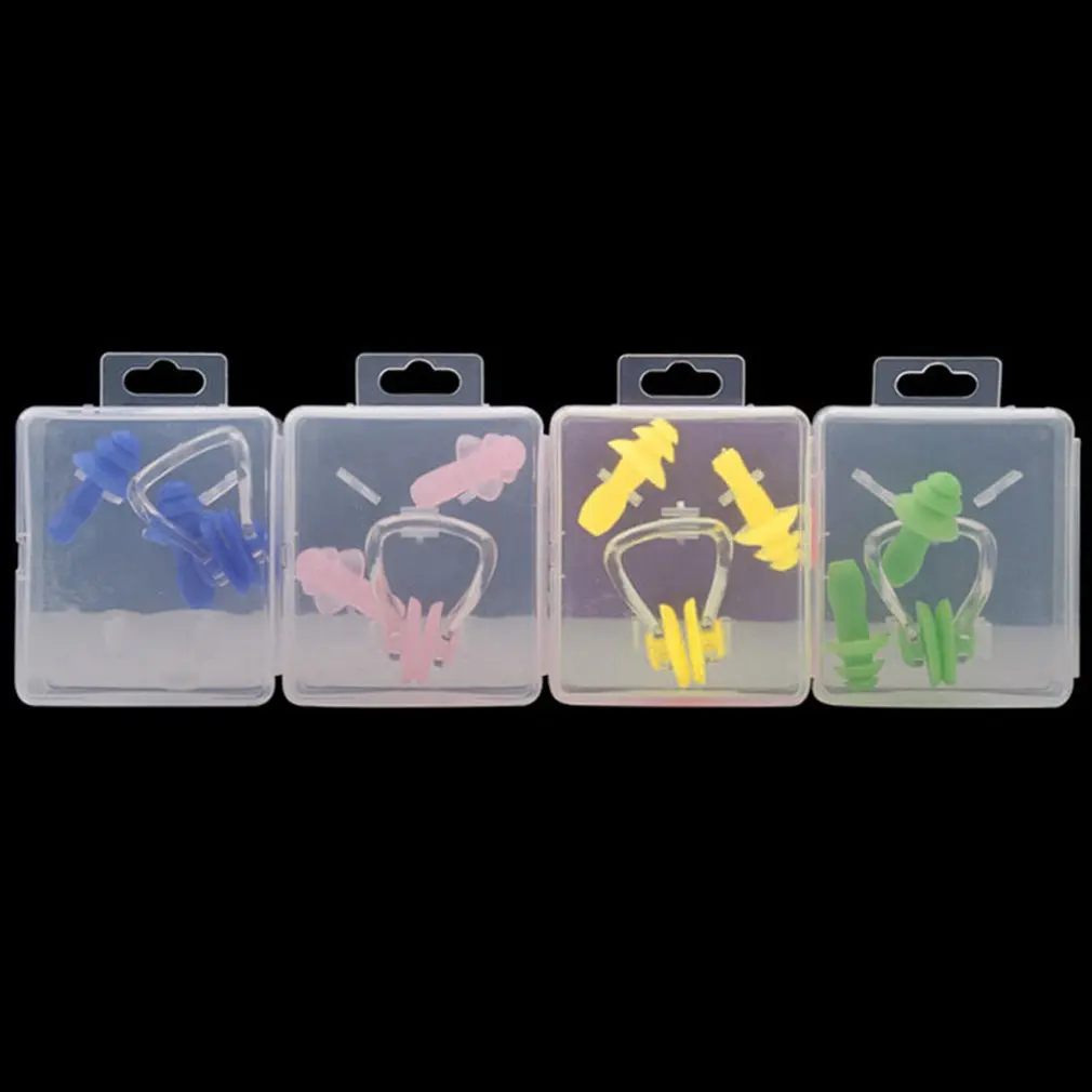 Водонепроницаемые мягкие плавающие Заглушки для ушей зажим носа Чехол защитный