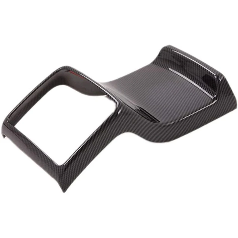 

for Subaru Forester 2019 2020 Car Carbon Fiber Rear Armrest Air Vent Outlet Frame Anti-Kick Cover Trim Accessories