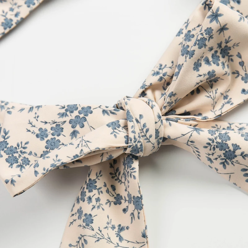 Летняя женская повседневная короткая рубашка с принтом квадратным воротником