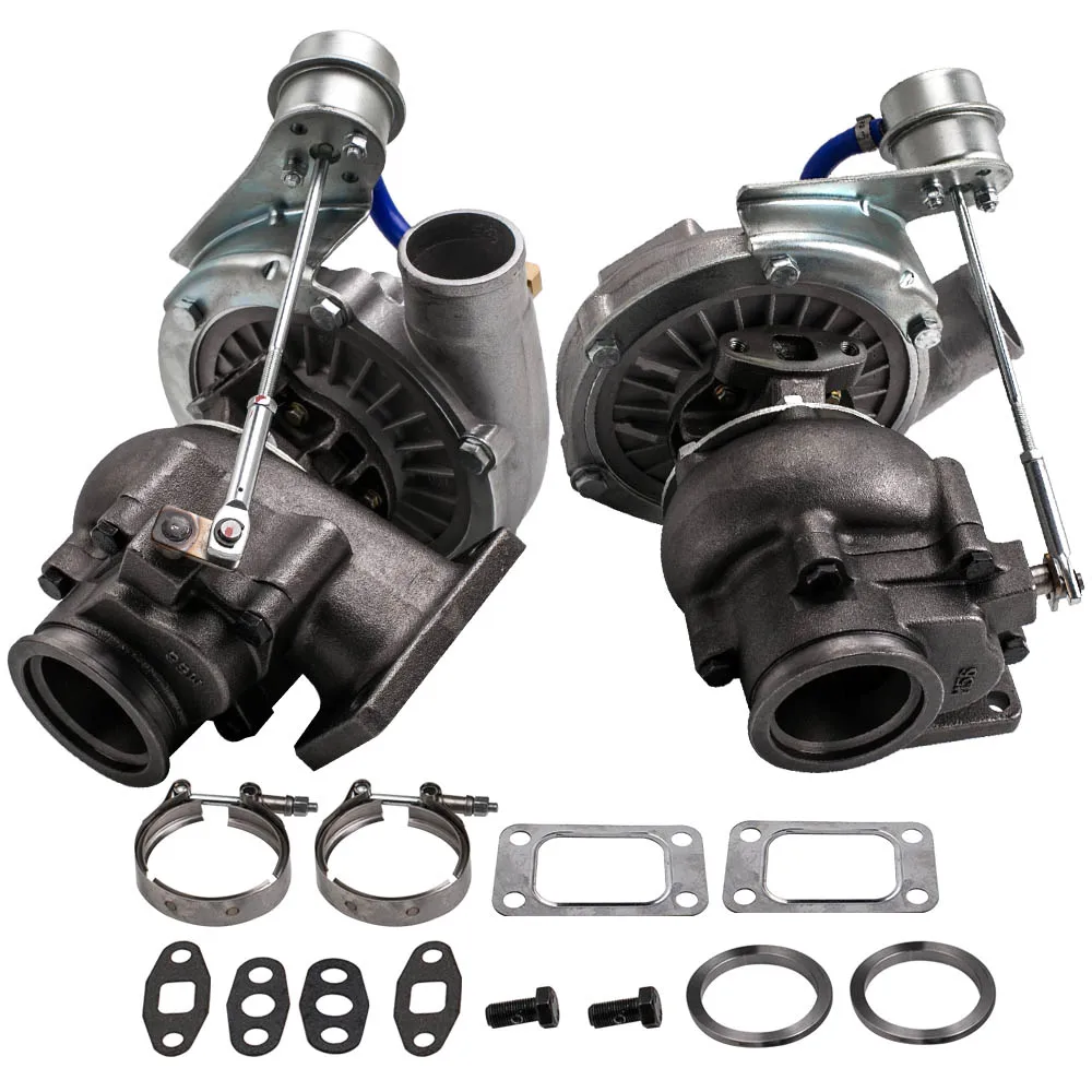 

Maxpeedingrods 1 Pair T04E T3 T4 .63 A/R V-band Best Turbo Turbocharger Compressor 400+HP Boost