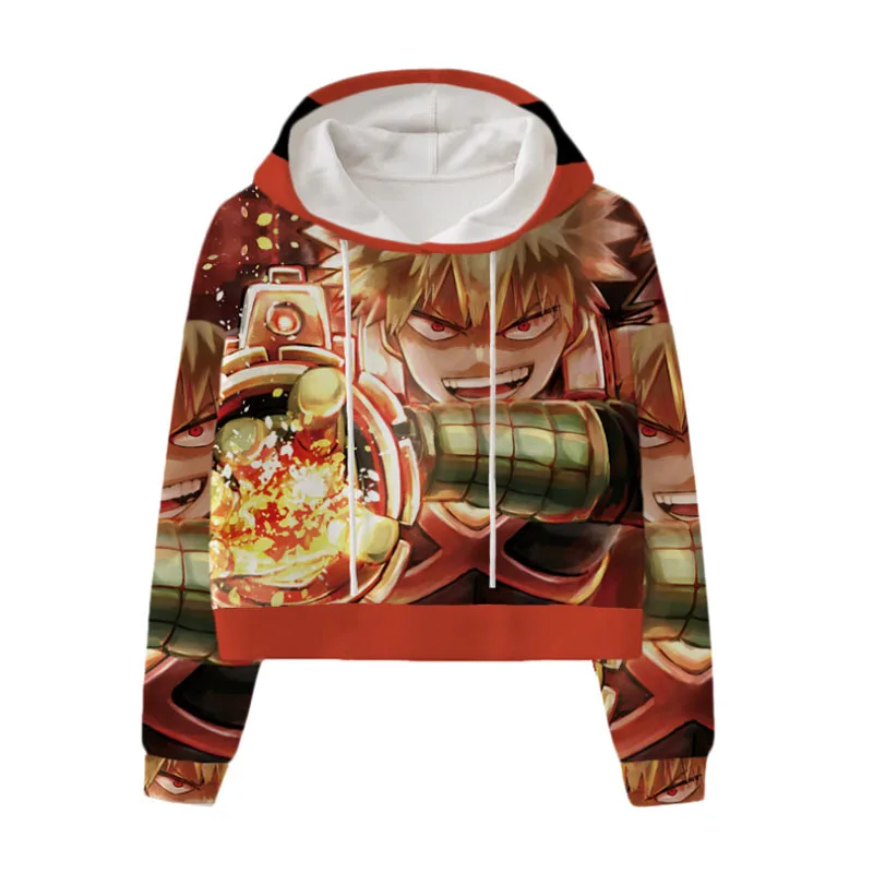 My Hero academic 3D Короткая Толстовка OCHACO URARAKA Midoriya Izuku химико Тога Todoroki Shoto Katsuki толстовки