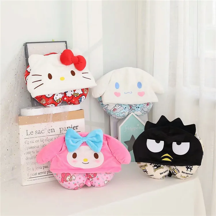Милая плюшевая игрушка мультяшная мелодия Cinnamoroll со шляпой u образная подушка