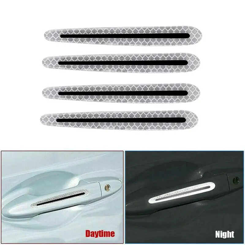 

Personality Night Reflective Strip Car Door Handle Safety Scratch Distance Sticker Resistant Color 5 Decal Warning Can Choo Z0A3