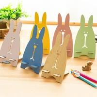 1pcs wood random color phone holder jailbreak rabbit gift giveaway wooden lazy bedside accessories 2020new quality hot lovely