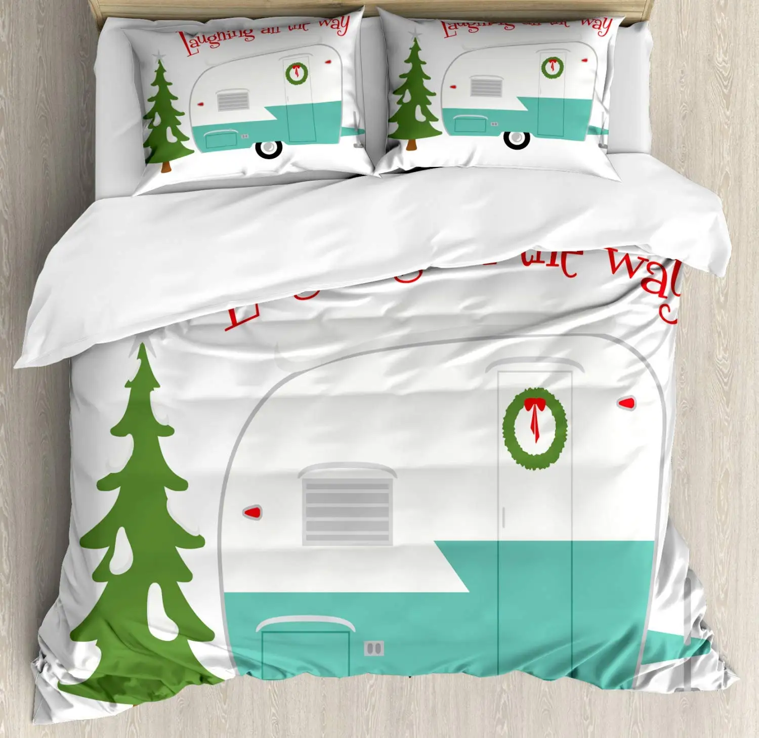 Приключения пододеяльник набор Смеющийся весь путь каллиграфический шрифт с