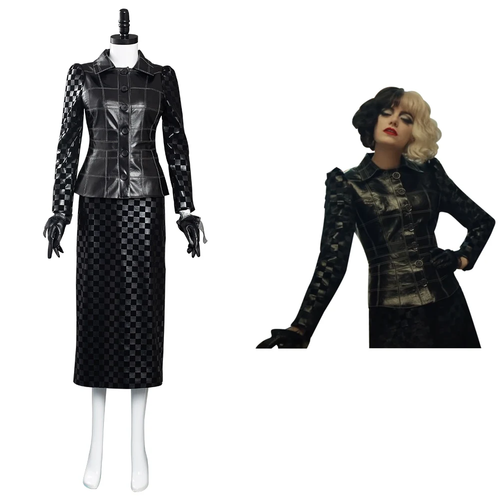 

Cruella -Cruella de Vil Cosplay Costumes Outfits Halloween Carnival Suit
