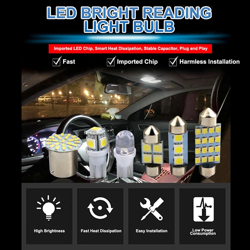 

Прочный 14 шт. автомобильный 3 Вт Светодиодный светильник для чтения автомобильный купольный светильник 12 в светодиодный широкий светильник...