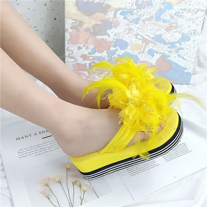 

Women's Flower Slippers Fashion Slippers Open Toe Casual Shoes Ladies Outdoor Beach Flower Slippers Color Slippers