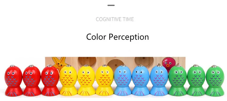 Детские деревянные магнитные рыболовные игрушки часы русалка два в одном игра