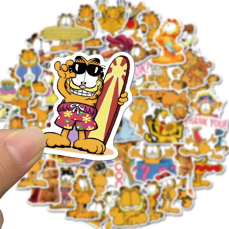 

10/30/50PCS cute Garfield kids animated animal luggage trend graffiti waterproof sticker decoration wholesale