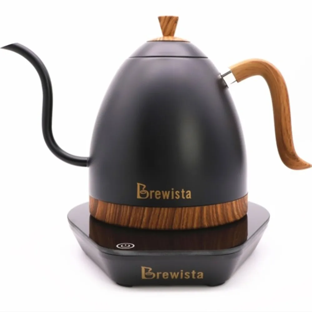 Brewista-hervidor de cuello de cisne para caf&eacute;, tetera Digital termost&aacute;tica de boca fina para caf&eacute;, 600ml-4