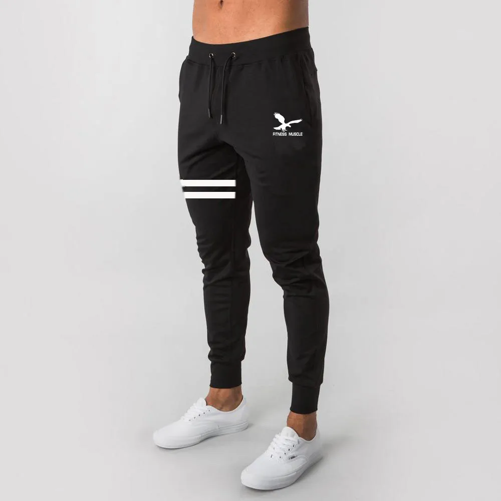 Новые мужские простые тонкие повседневные эластичные брюки мужской черного