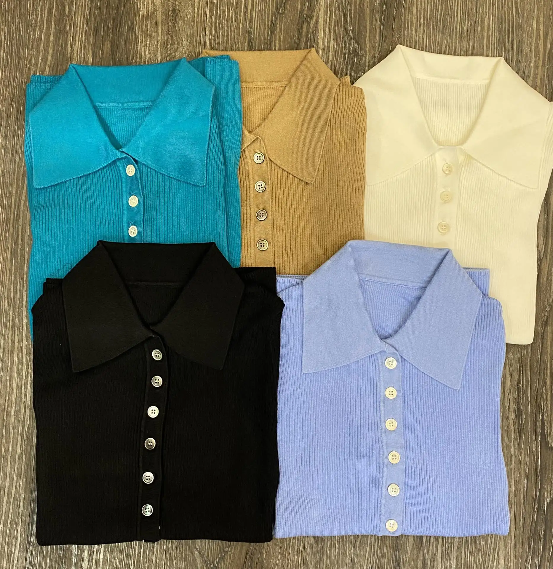 

women 2021 fashion new short-sleeved casual solid color wool top 0329