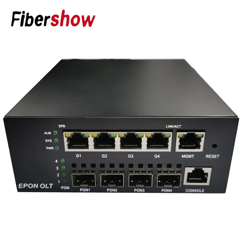EPON OLT 4PON порты FTTH CATV GEPON несущий волоконно оптический высококачественный 1 25G