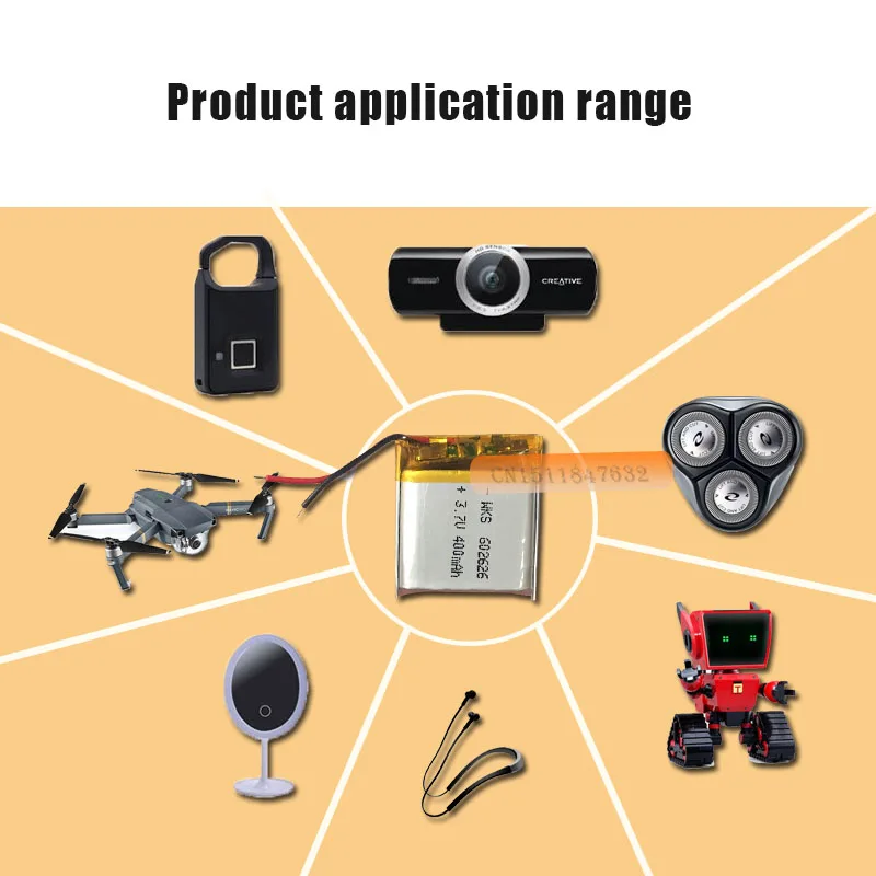 5 шт. Полимерные литий ионные/литий ионные аккумуляторы для смарт часов GPS 3 7 В 400