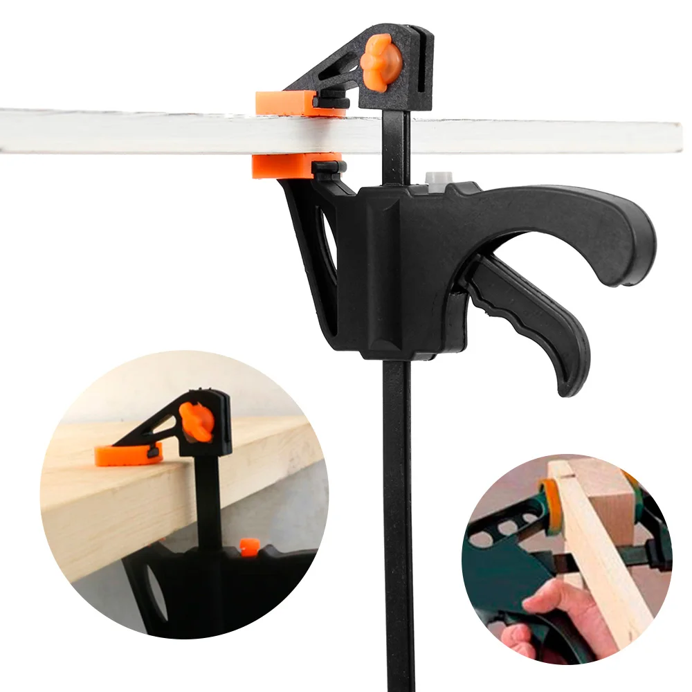 

Woodworking Tools F Clamps Clips 4 Inches Quick Grip Spring Clamps Ratchet Bar Angle Clamps Multi-Angle Corner Clip DIY Tools