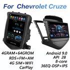 Автомагнитола 2DIN для Chevrolet Cruze 2008-2014, 4 + 64 ГБ, сенсорный экран в стиле Tesla, мультимедийный видеоплеер, навигация GPS, Android